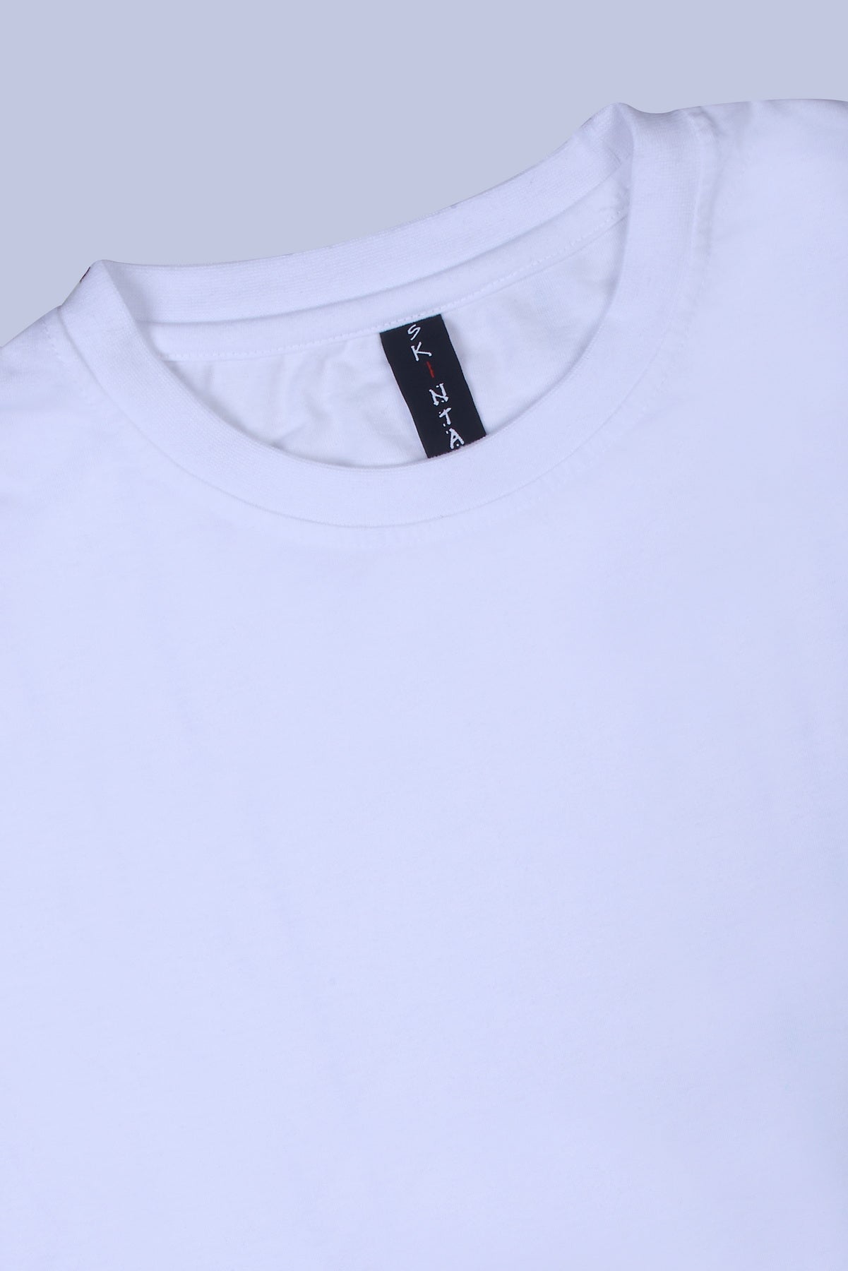 PIKMEE Skinta Bio Wash Crew Neck T-Shirt in White - image 6
