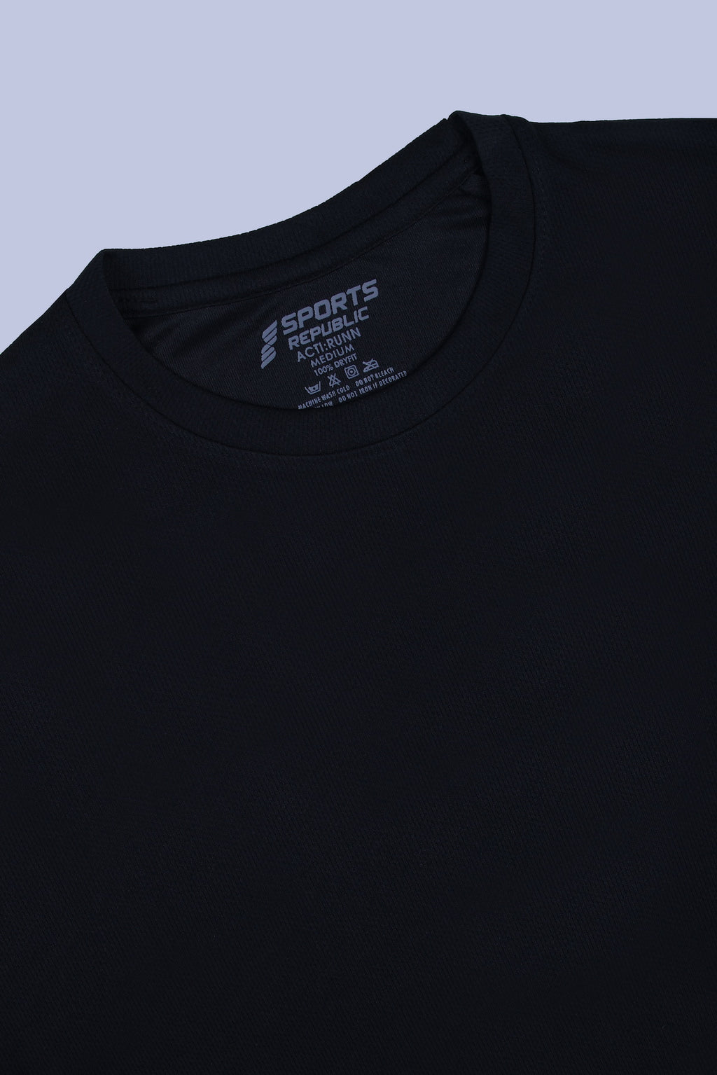 Sports Republic Acti-Runn Dryfit Crew Neck T-Shirt in Black - 5