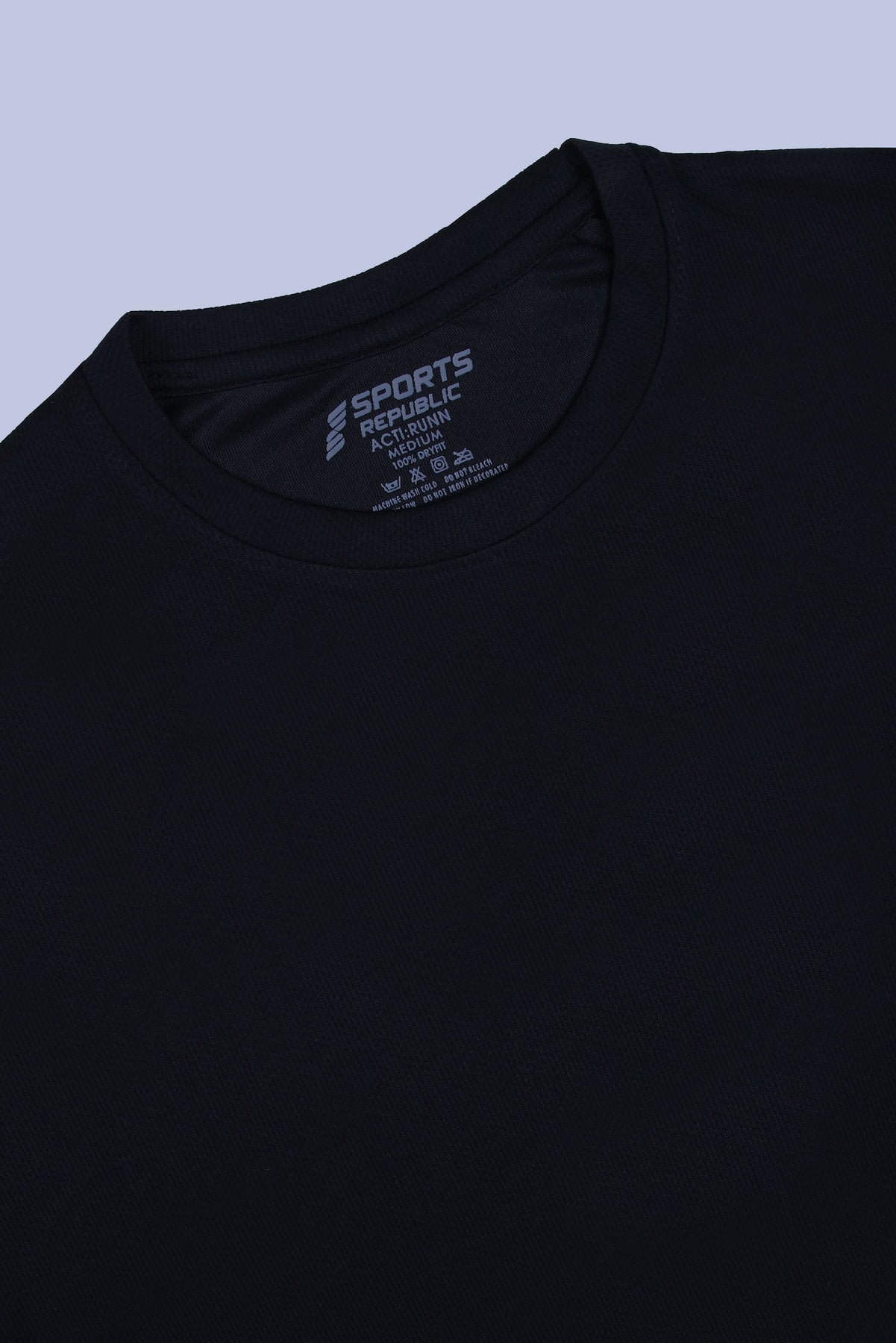 Sports Republic Acti-Runn Dryfit Crew Neck T-Shirt in Black - 5