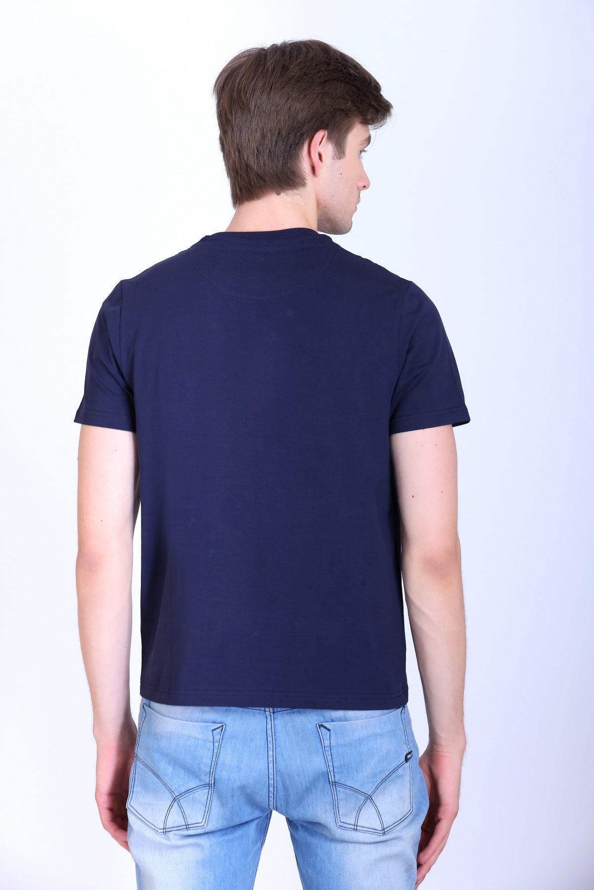 WINBARG Crew Neck T-Shirt in Navy - image 5
