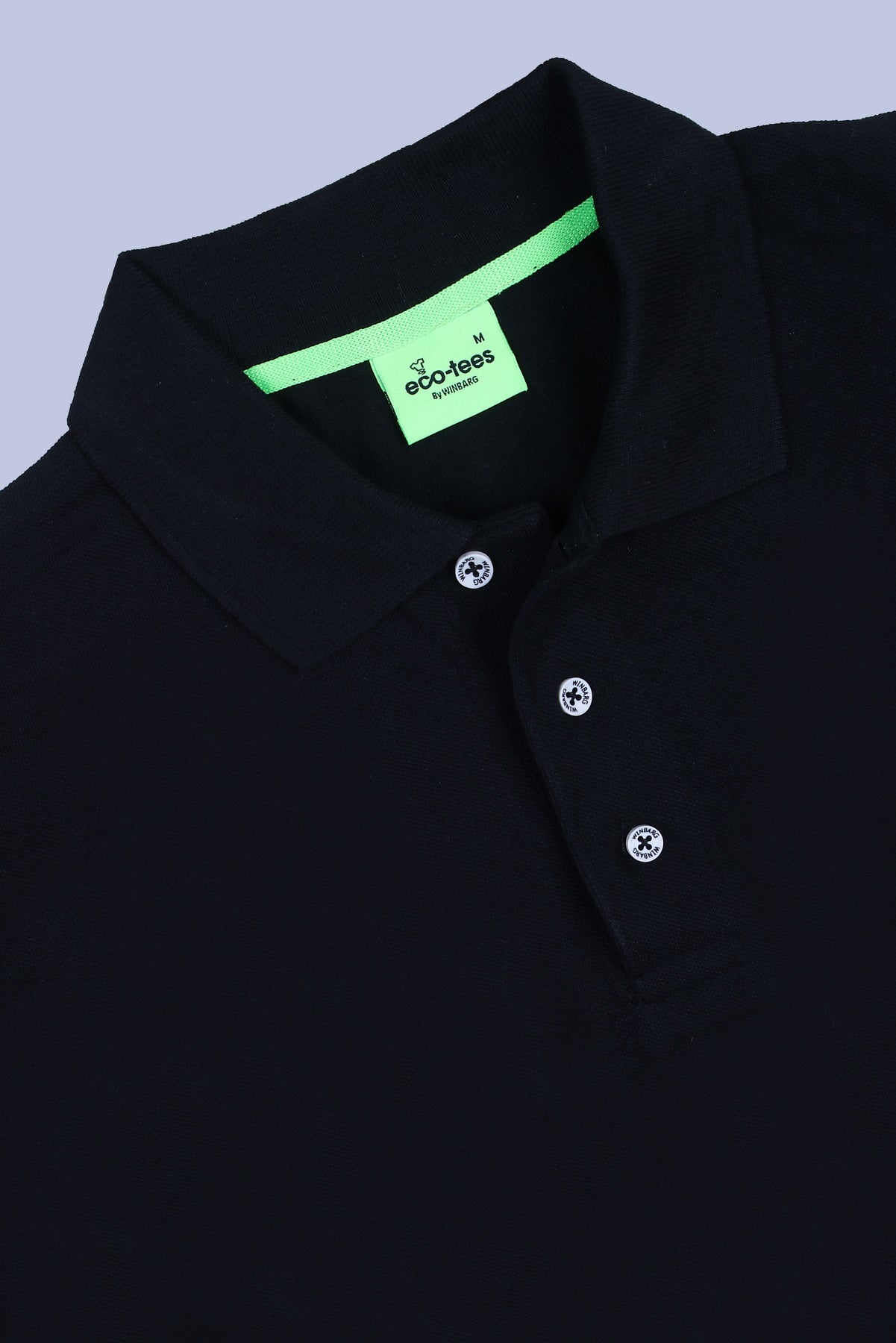 WINBARG Eco-Tees Polo T-Shirt in Black - image 5