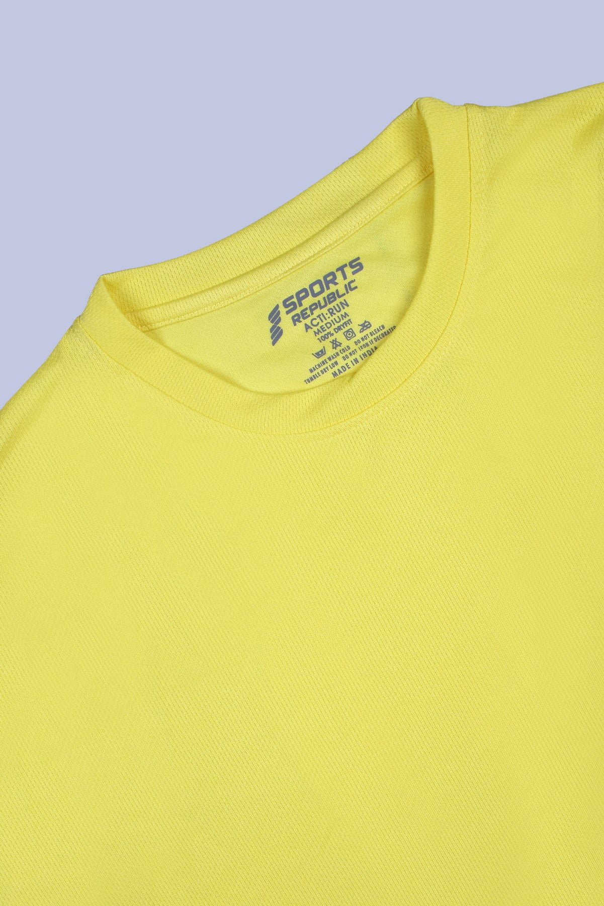 Sports Republic Acti-Runn Dryfit Crew Neck T-Shirt in Golden Yellow - 5