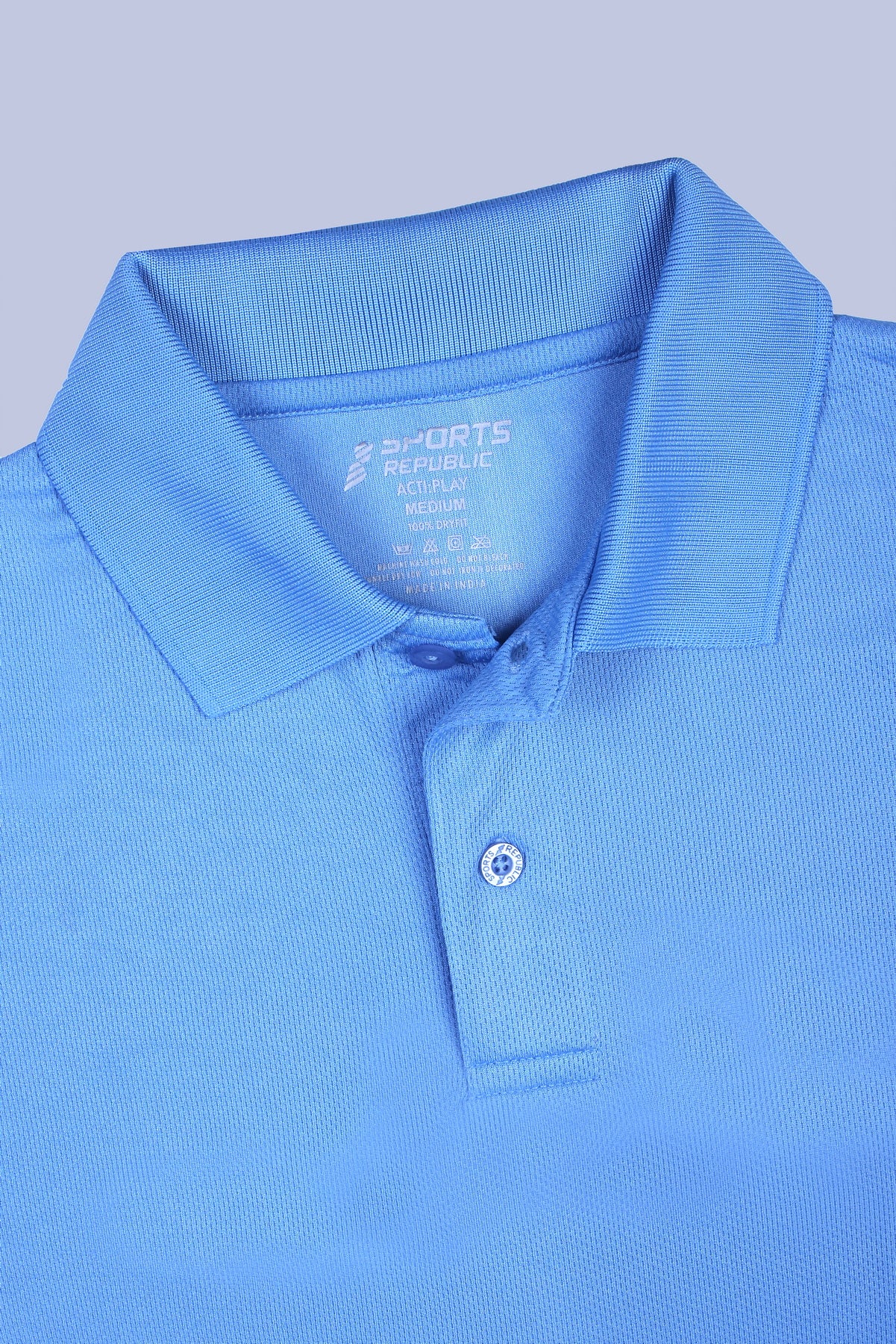 Sports Republic Acti-Play Dryfit Polo T-Shirt in Sky Blue - 5