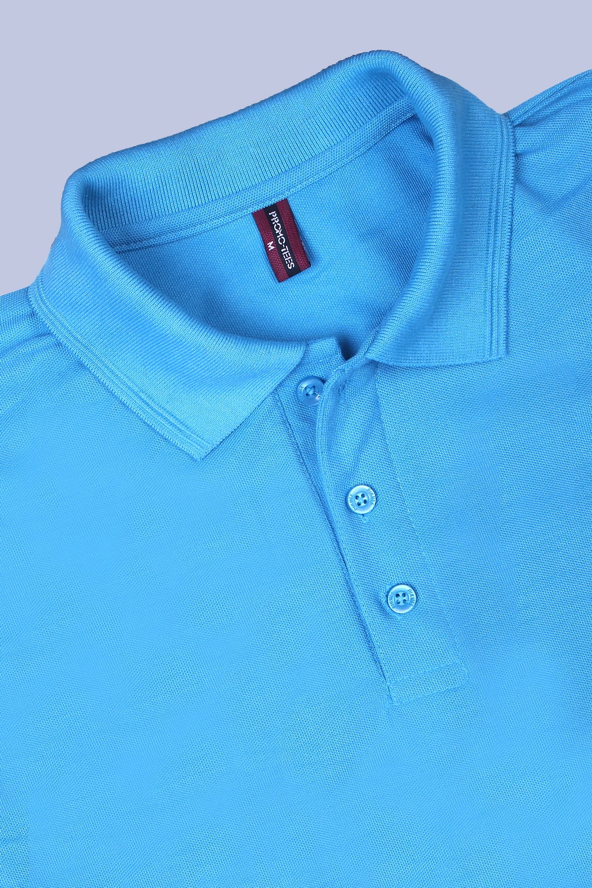 PIKMEE Promo-Tees Polo T-Shirt in Aqua Blue - image 6
