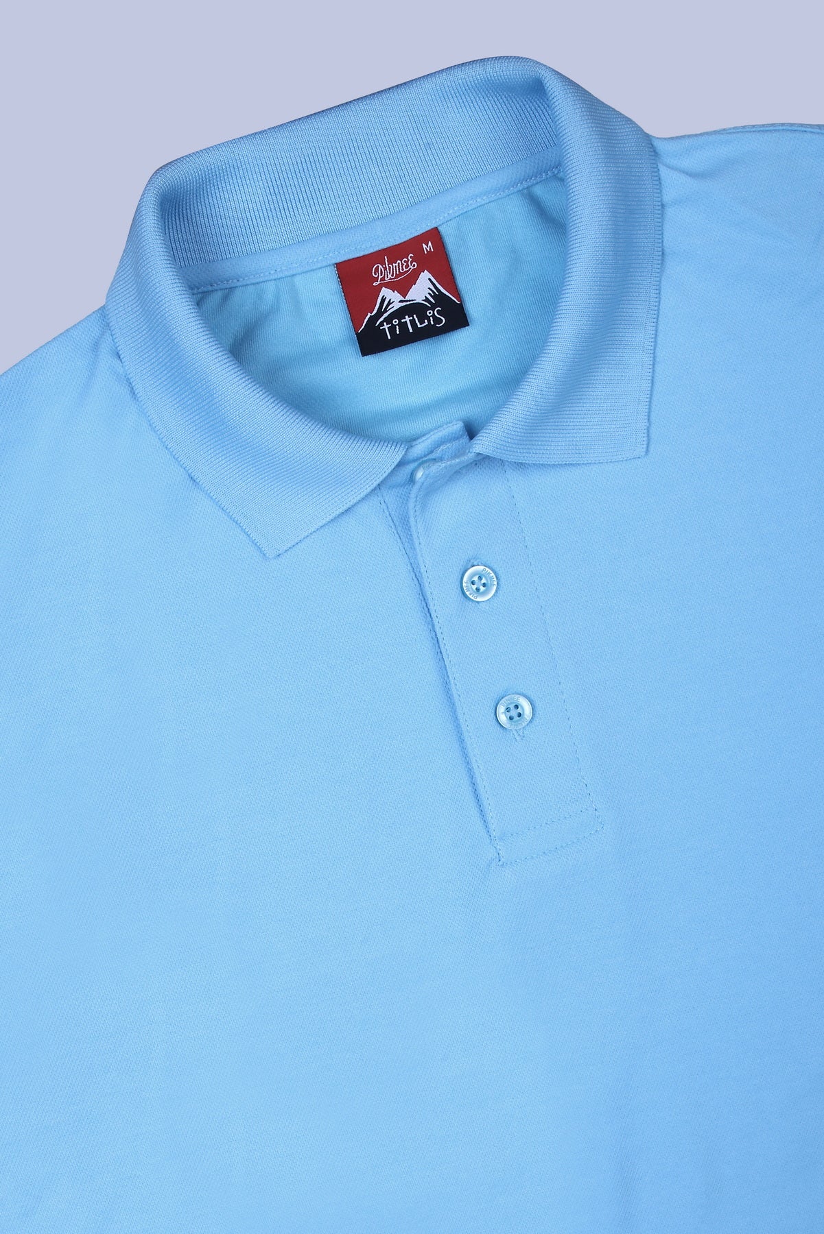 PIKMEE Titlis Polo T-Shirt in Sky Blue - image 6