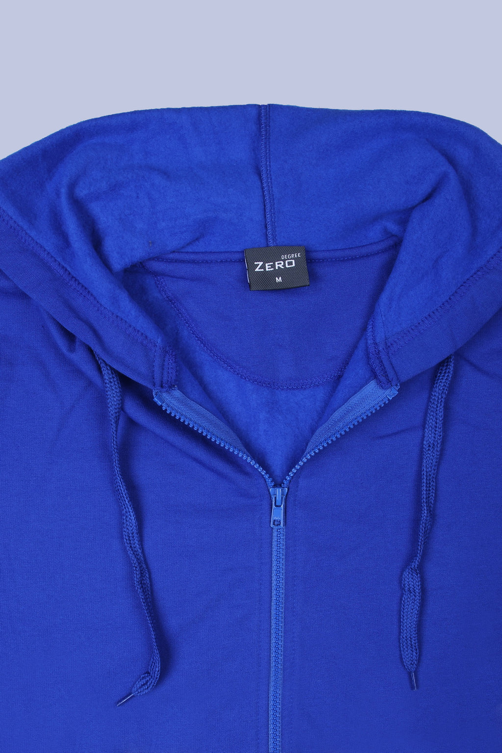 Pikmee Zero Degree Men's Zippered Hooded Sweatshirt - Royal Blue