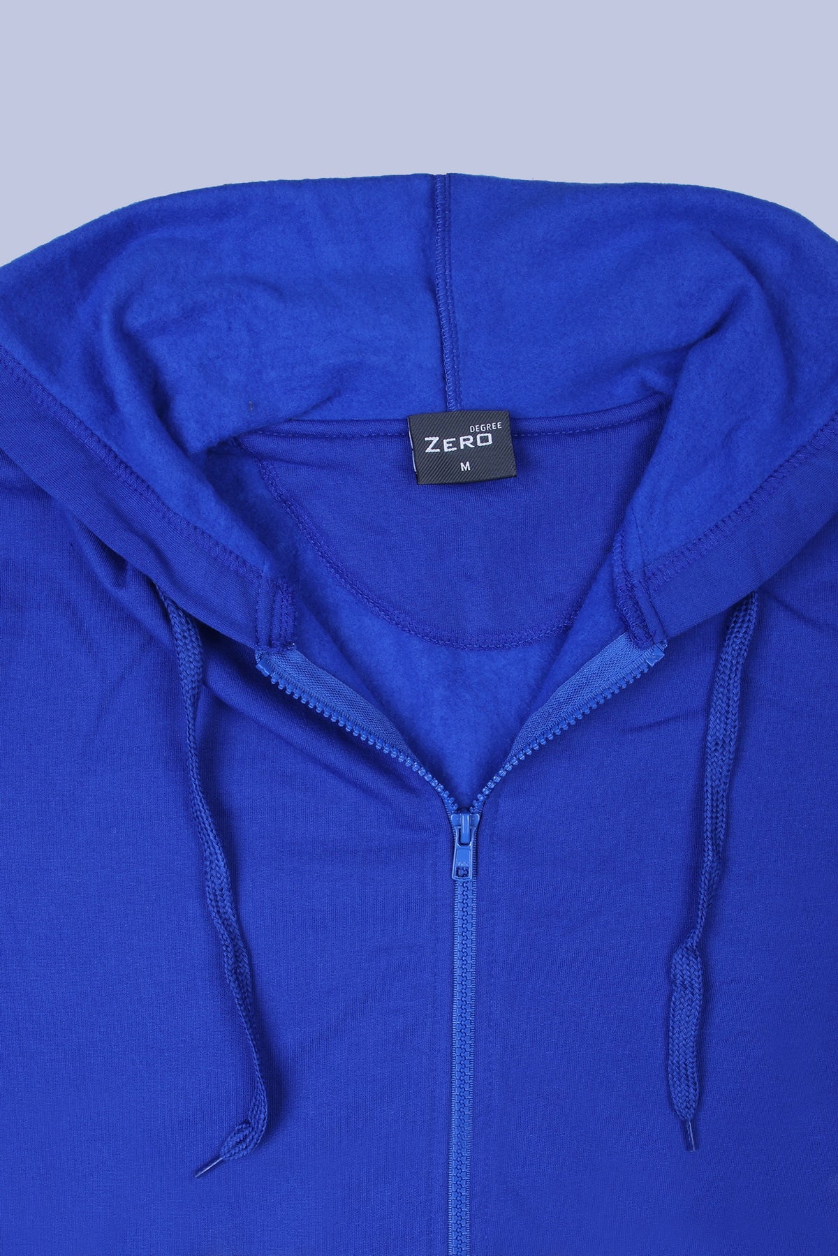 Pikmee Zero Degree Men's Zippered Hooded Sweatshirt - Royal Blue