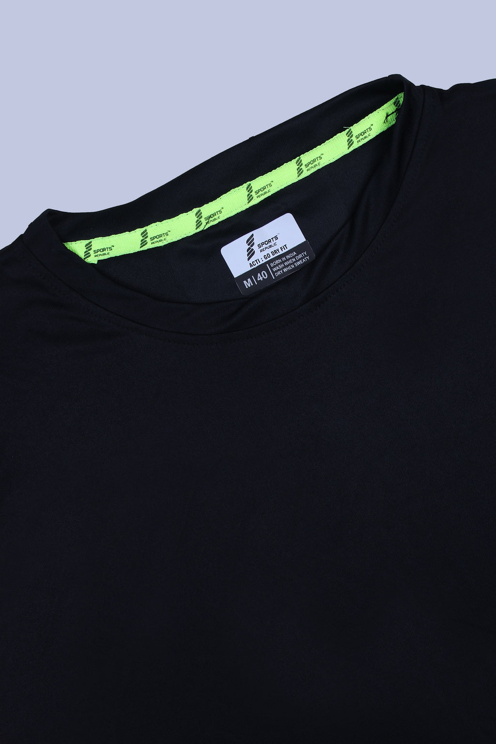 Sports Republic Acti-Go Dryfit Crew Neck T-Shirt in Black - 5