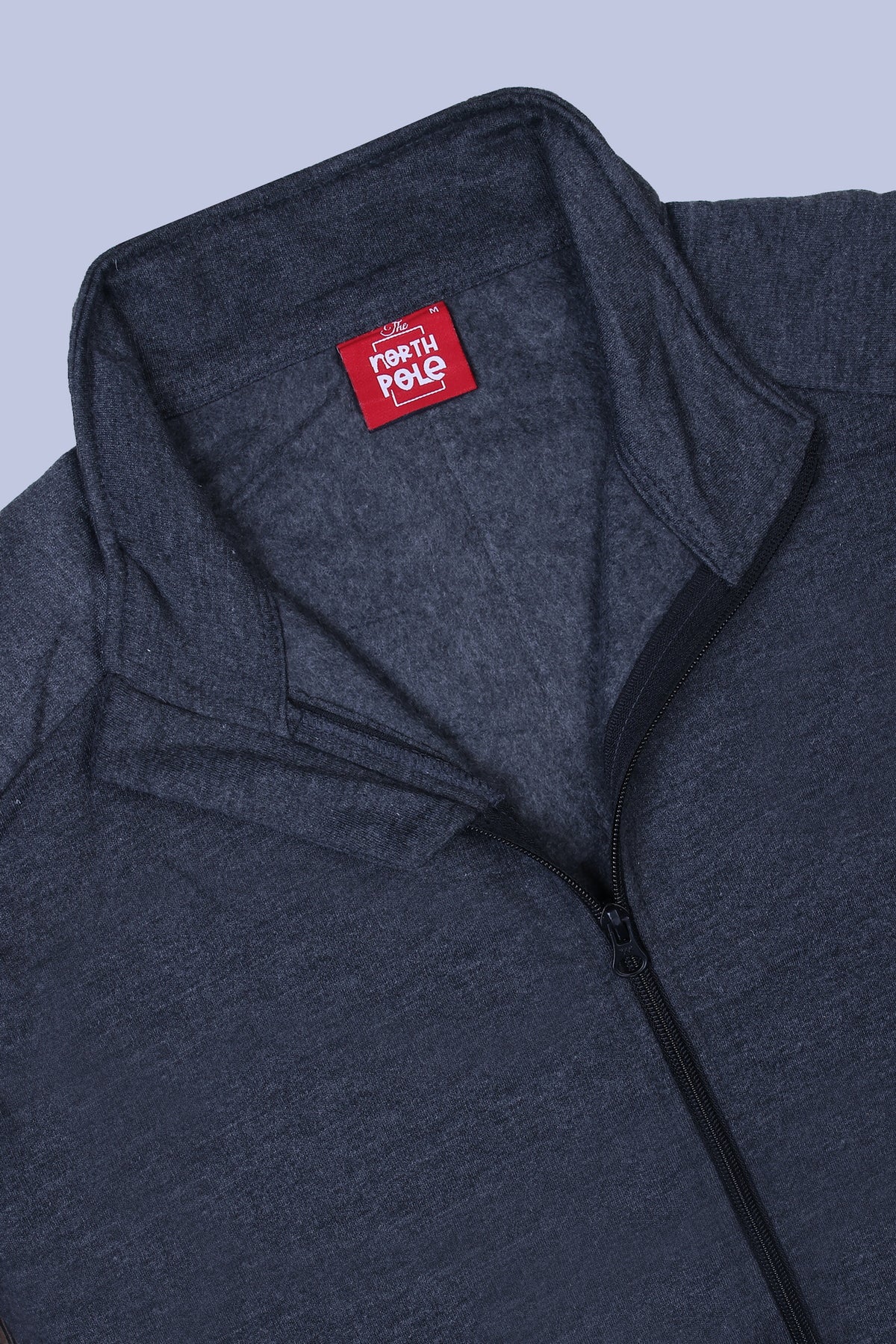 Pikmee North Pole Men's Poly Viscose Fleece Winter Jacket - Charcoal Grey