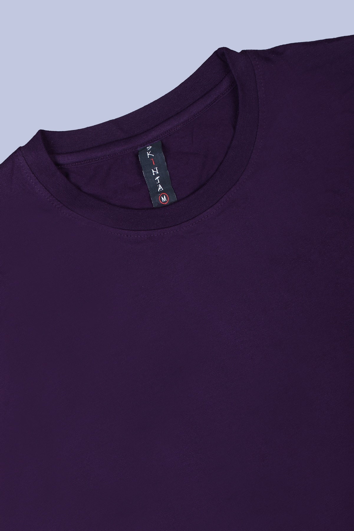PIKMEE Skinta Bio Wash Crew Neck T-Shirt in Purple - image 6