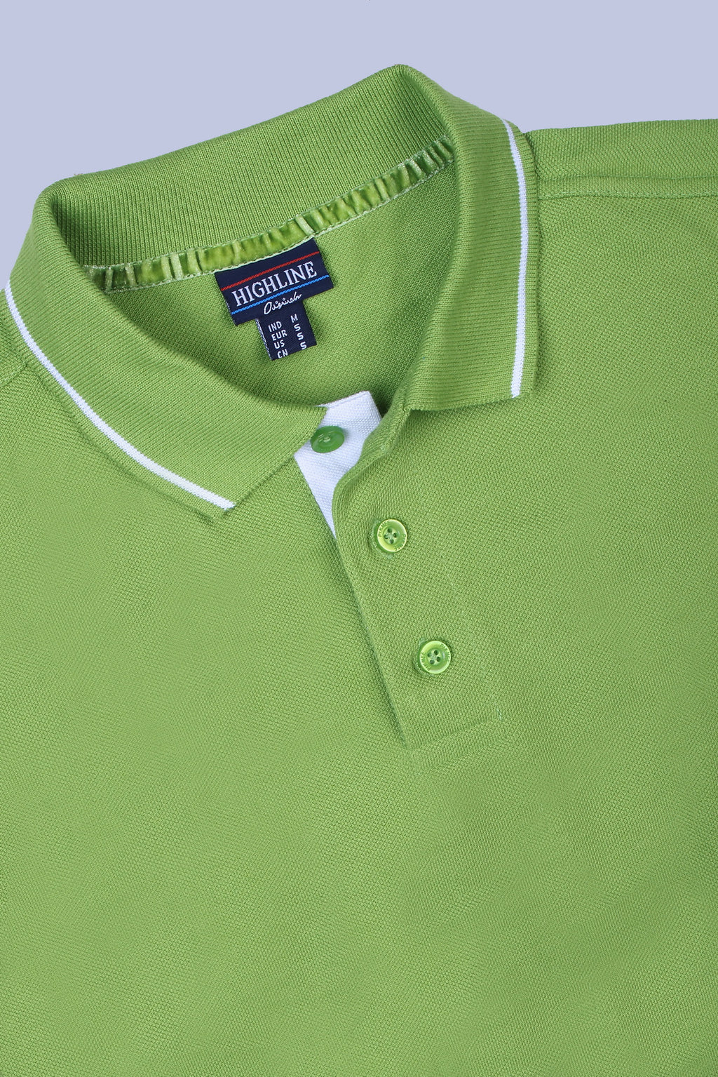 PIKMEE Highline Polo T-Shirt in Apple Green with White - image 6