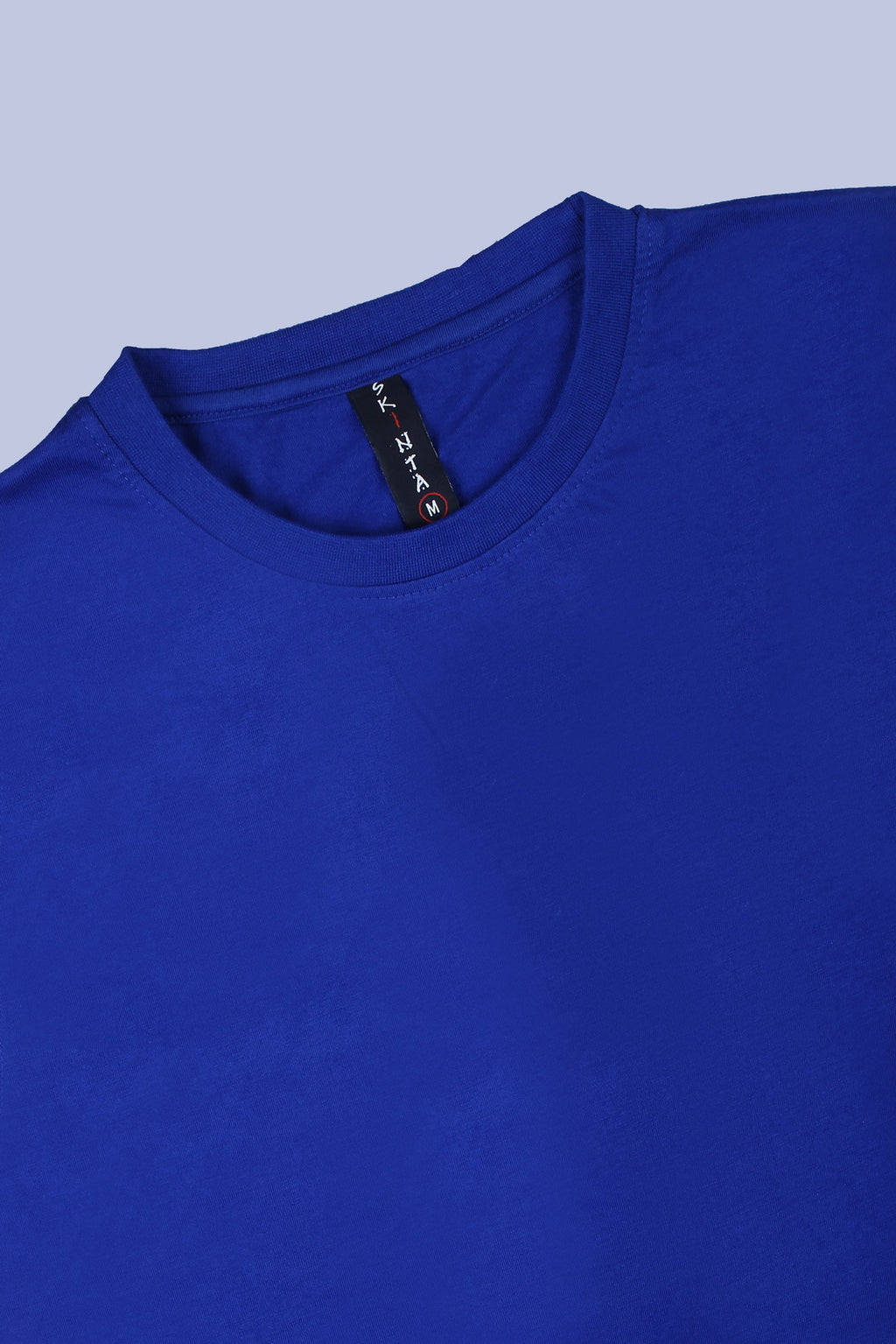 PIKMEE Skinta Bio Wash Crew Neck T-Shirt in Royal Blue - image 6