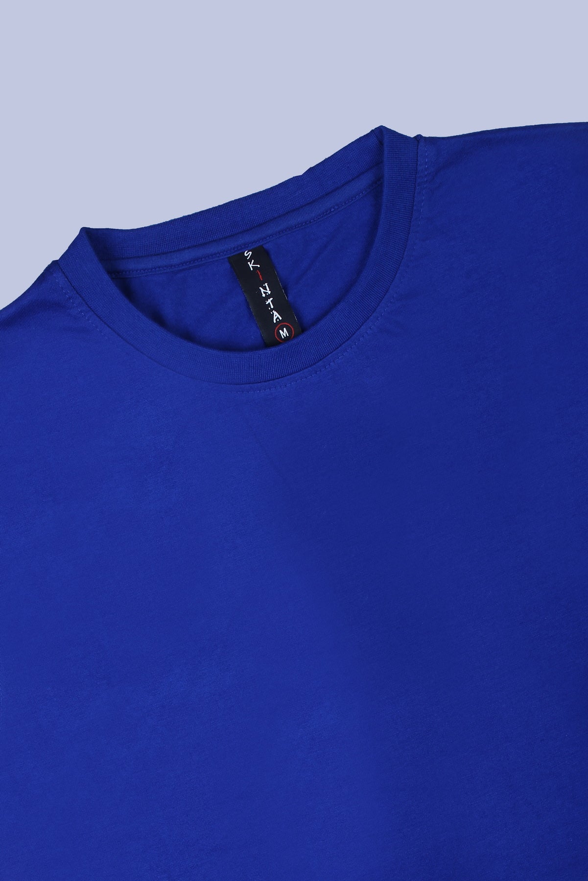 PIKMEE Skinta Bio Wash Crew Neck T-Shirt in Royal Blue - image 6