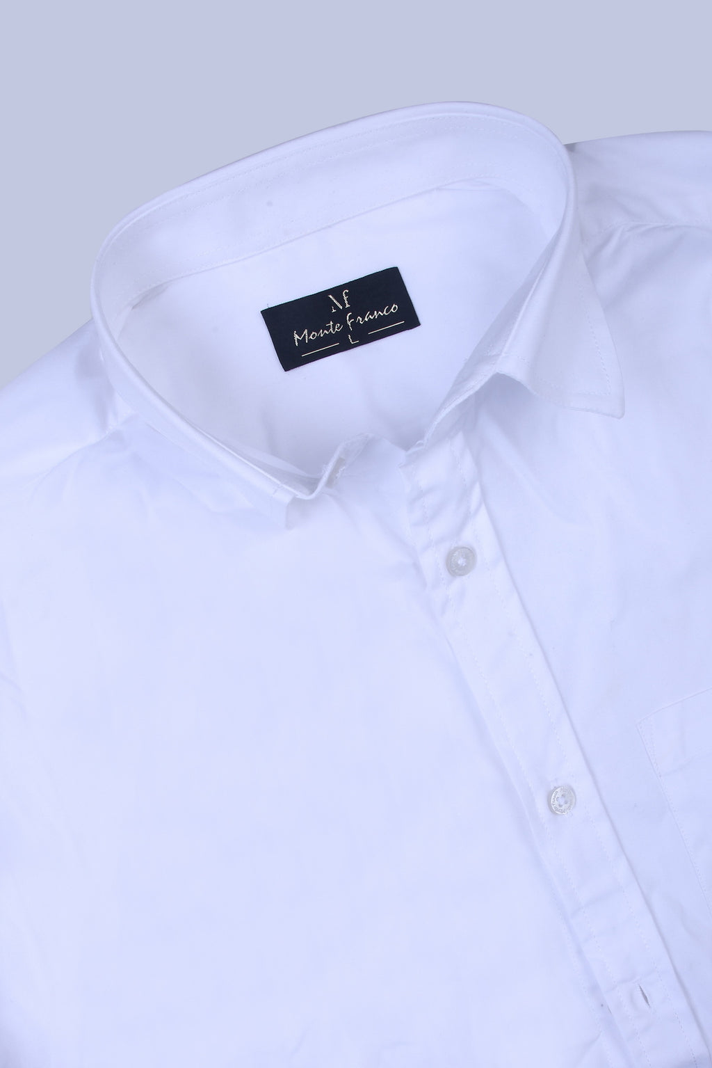 Pikmee Monte Franco Men's Regular Fit Formal Shirt - White