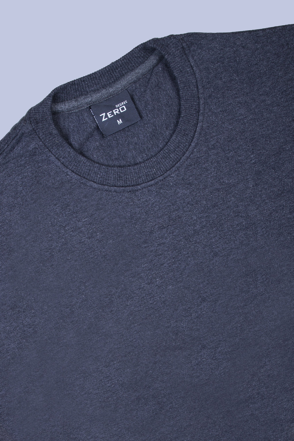 Pikmee Zero Degree Men's Crew Neck Cotton Fleece Sweatshirt - Charcoal Grey