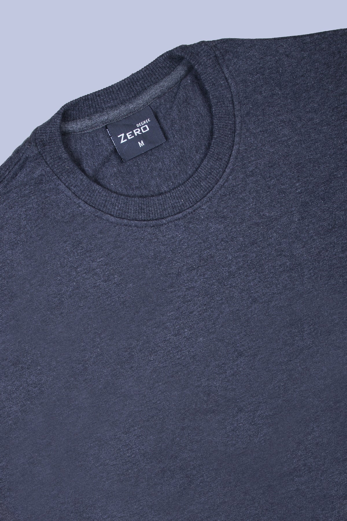 Pikmee Zero Degree Men's Crew Neck Cotton Fleece Sweatshirt - Charcoal Grey