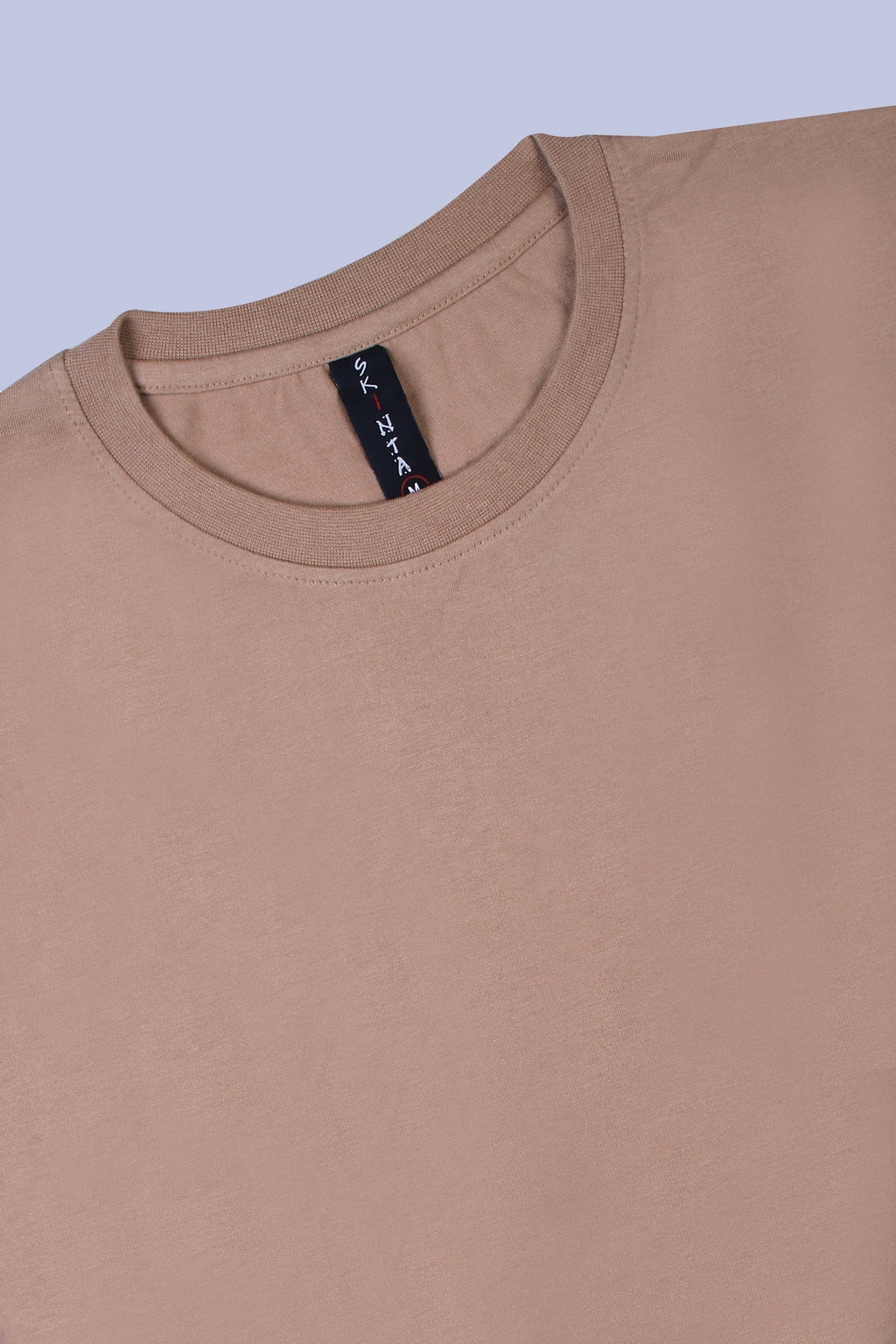 PIKMEE Skinta Bio Wash Crew Neck T-Shirt in Dark Beige - image 6