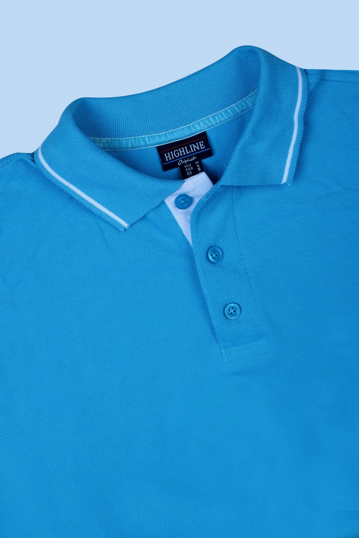 PIKMEE Highline Polo T-Shirt in Turquoise Green with White - image 6