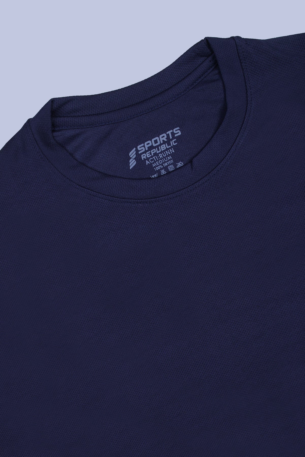 Sports Republic Acti-Runn Dryfit Crew Neck T-Shirt in Navy Blue - 5