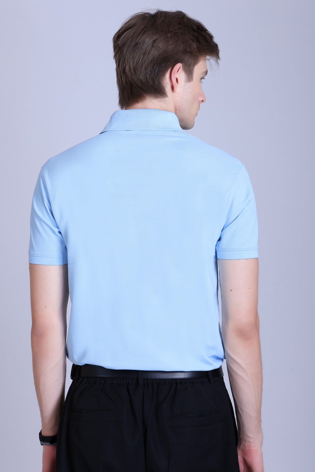 WINBARG Spanish Polo T-Shirt in Ice Blue - image 5