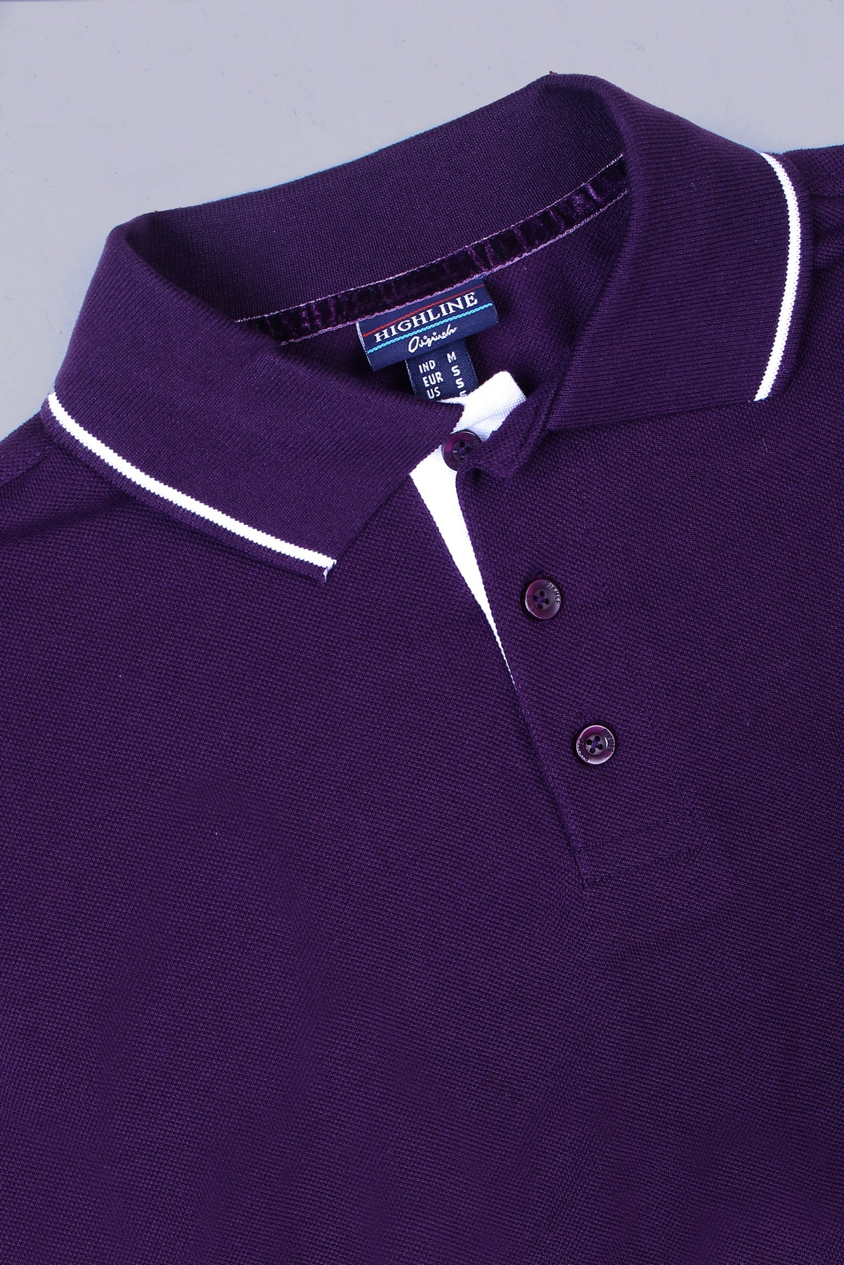 PIKMEE Highline Polo T-Shirt in Purple with White - image 6