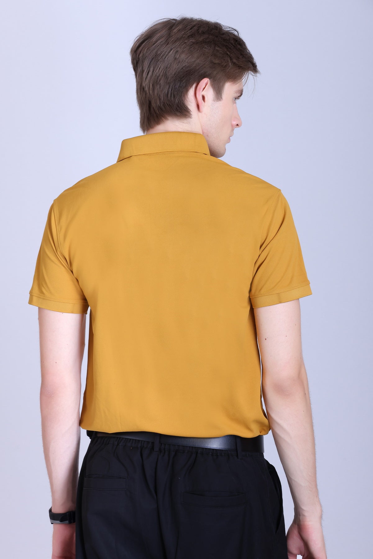 WINBARG Spanish Polo T-Shirt in Mustard - image 5