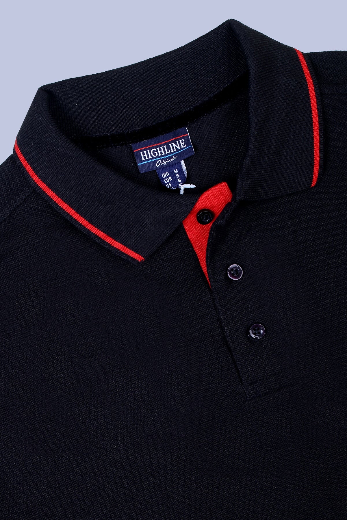 PIKMEE Highline Polo T-Shirt in Black with Red - image 6