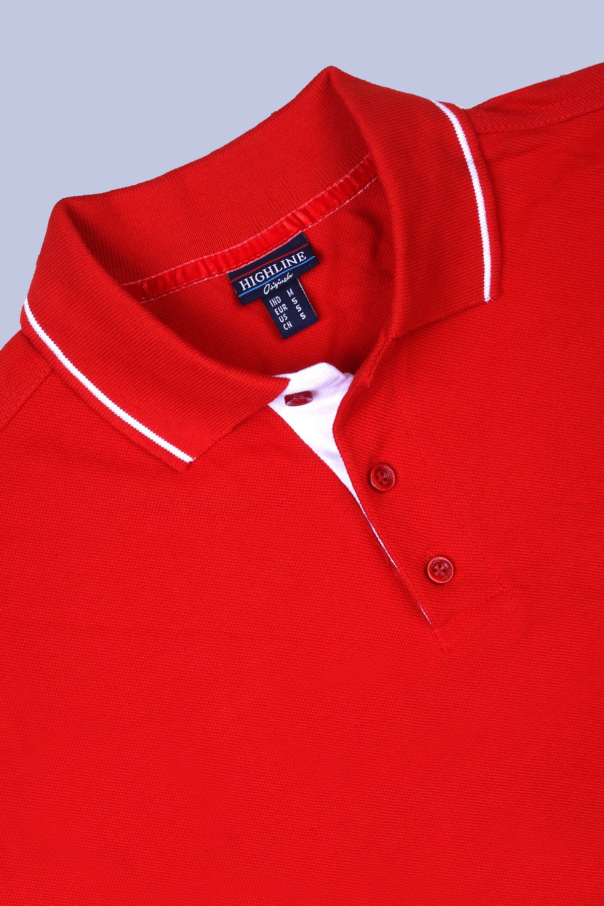 PIKMEE Highline Polo T-Shirt in Red with White - image 6
