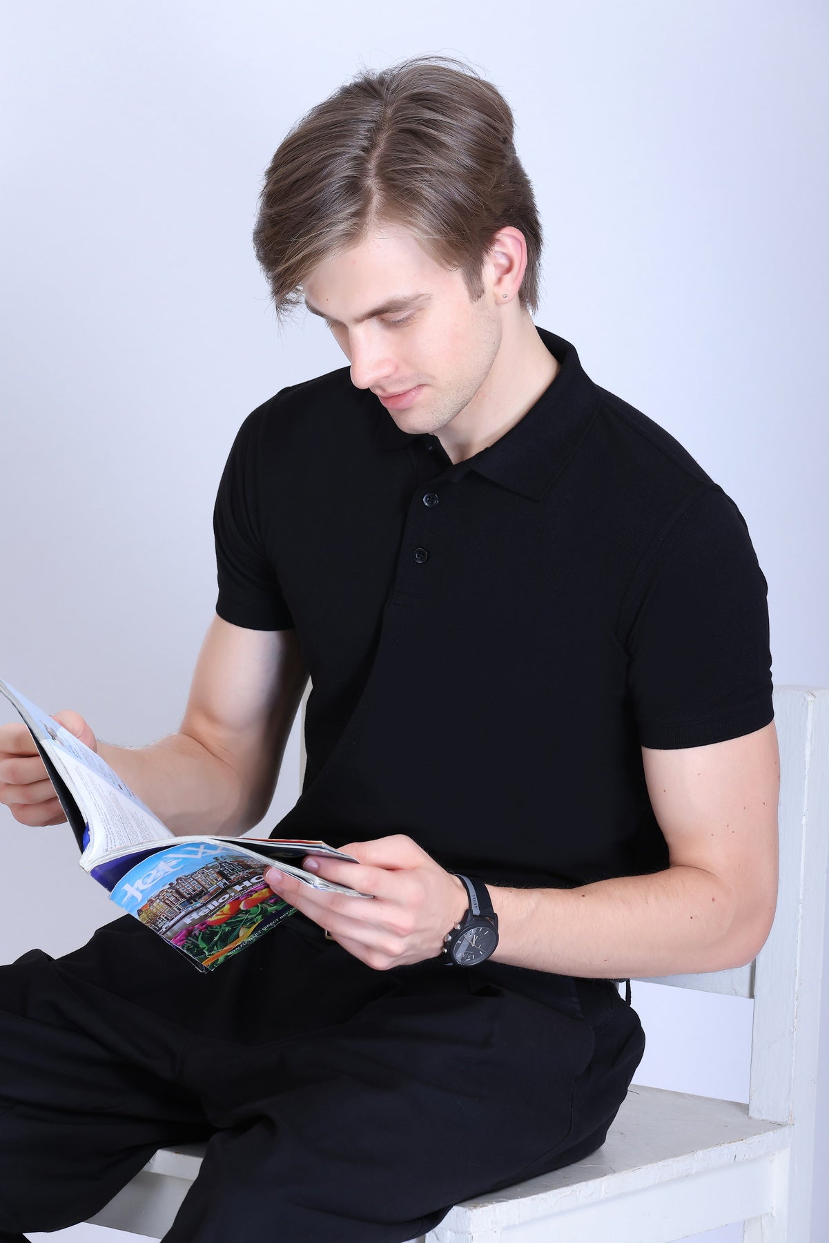 PIKMEE Quota Polo T-Shirt in Black - image 7
