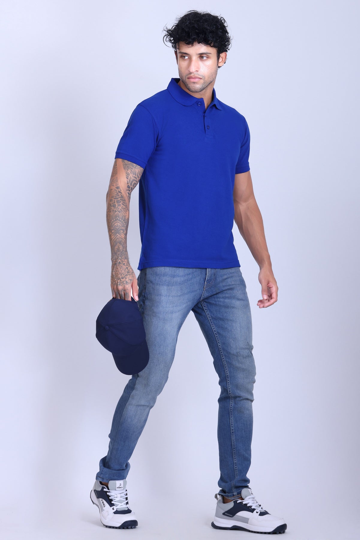 PIKMEE Fastees Polo T-Shirt in Royal Blue - image 7