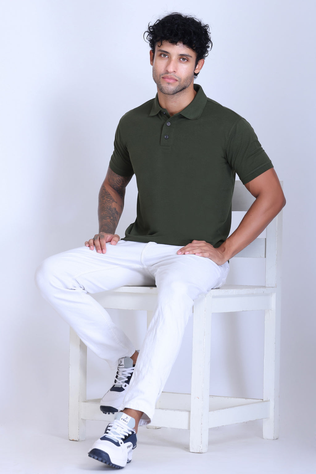 PIKMEE Quota Polo T-Shirt in Olive - image 7