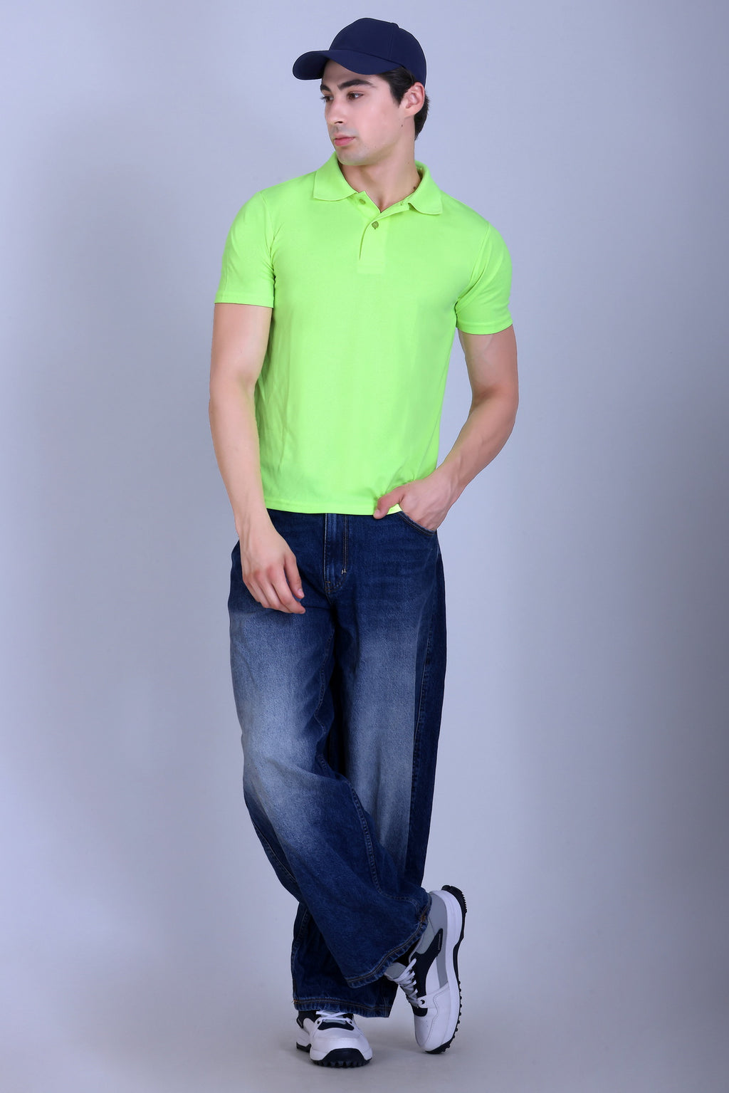 Sports Republic Acti-Play Dryfit Polo T-Shirt in Fluorescent Green - 6