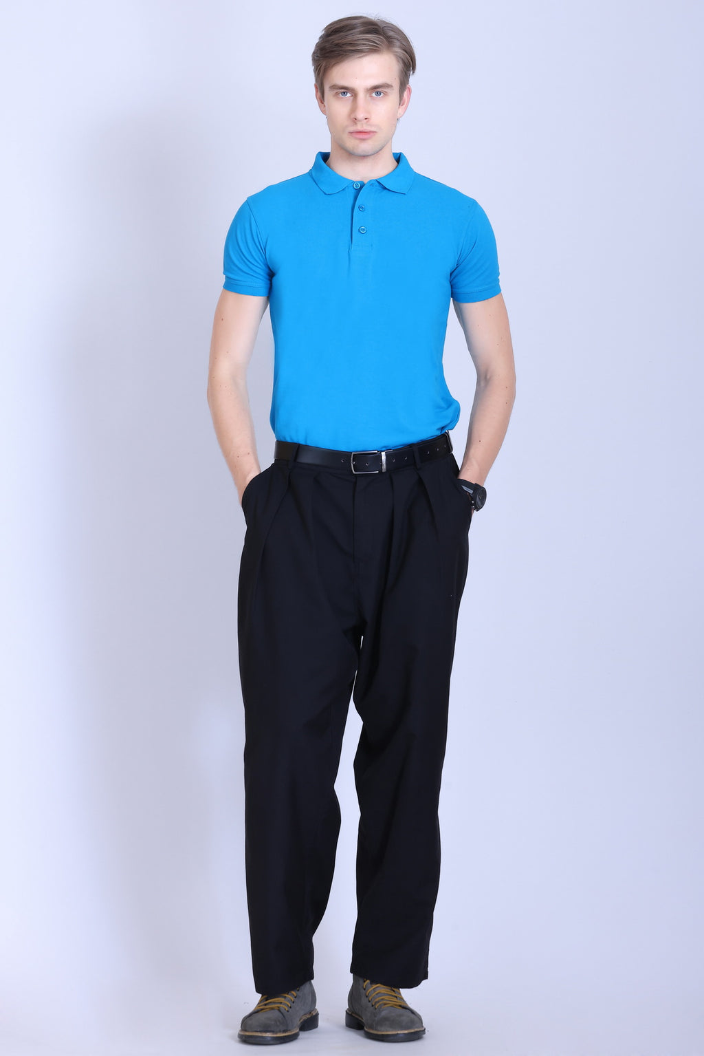 PIKMEE Fastees Polo T-Shirt in Aqua Blue - image 7