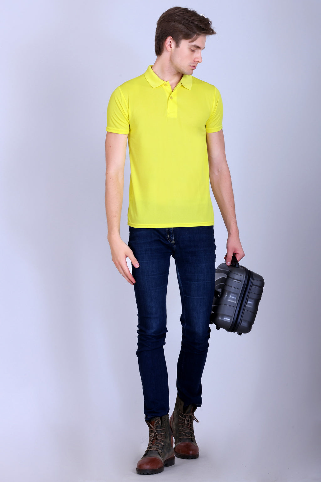 Sports Republic Acti-Play Dryfit Polo T-Shirt in Lemon Yellow - 6