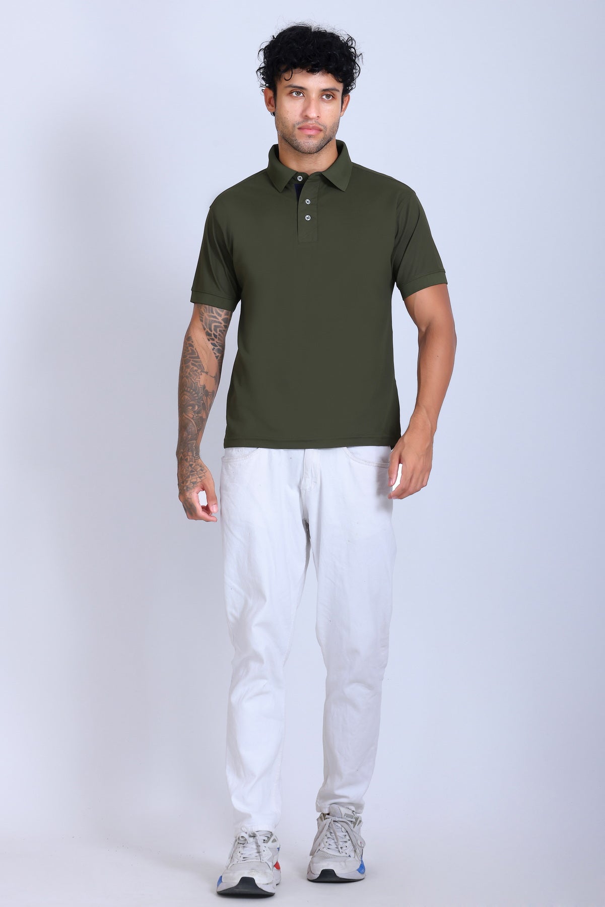 WINBARG Spanish Polo T-Shirt in Olive - image 6