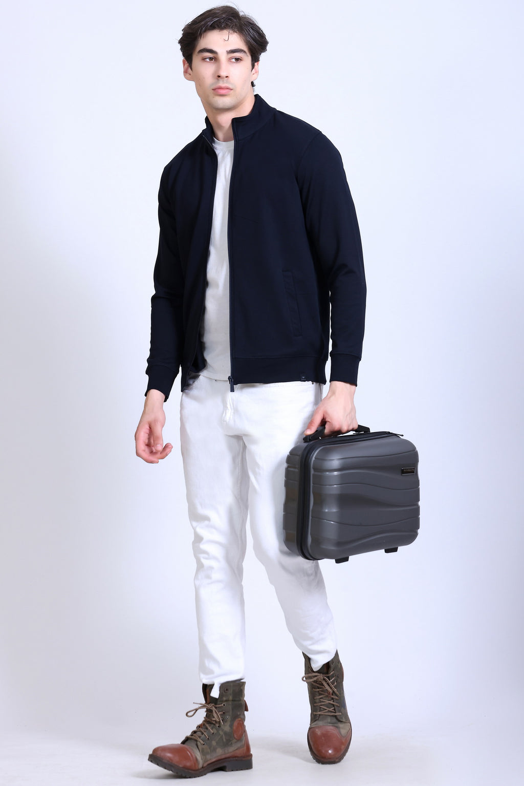 Winbarg Stretch Men's Casual Jacket - Navy Blue