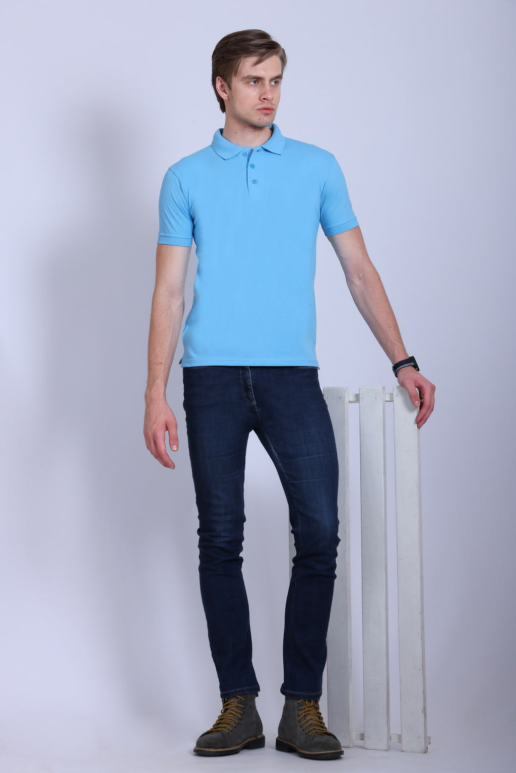 PIKMEE Fastees Polo T-Shirt in Sky Blue - image 7