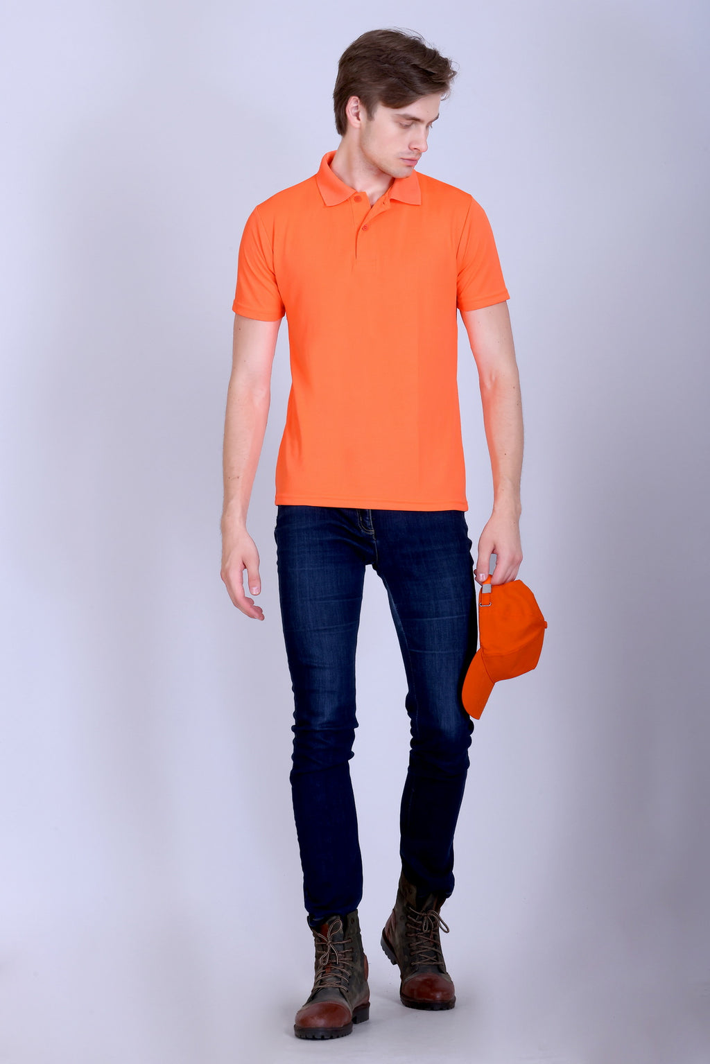 Sports Republic Acti-Play Dryfit Polo T-Shirt in Fluorescent Orange - 6