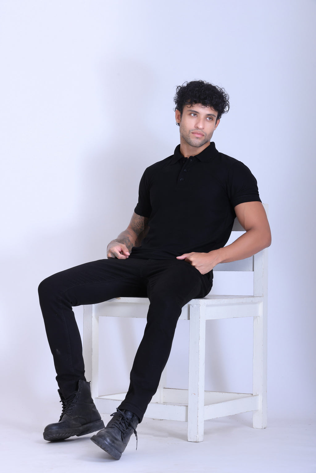 PIKMEE Promo-Tees Polo T-Shirt in Black - image 7