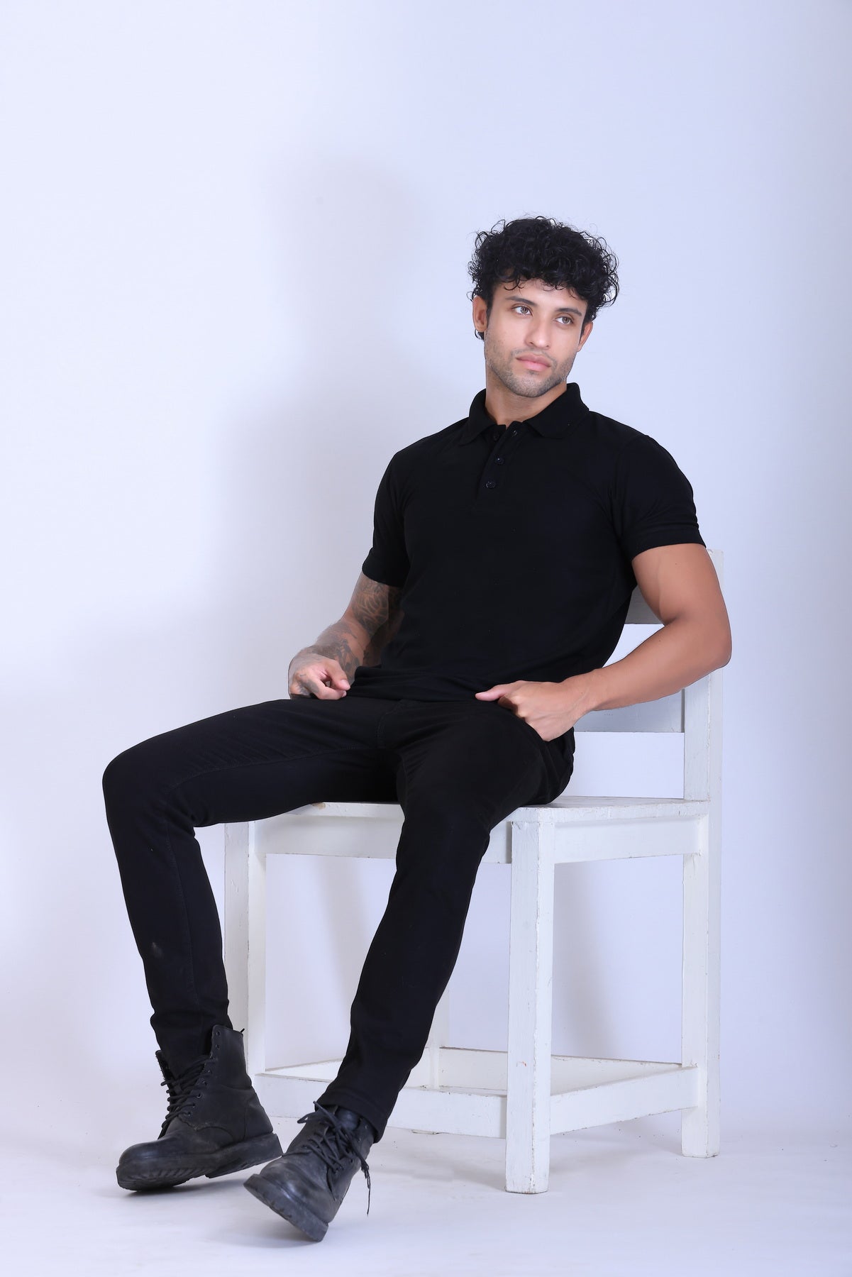 PIKMEE Promo-Tees Polo T-Shirt in Black - image 7