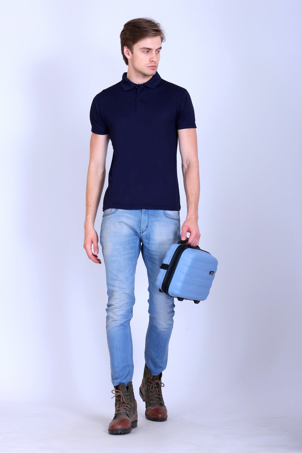 Sports Republic Acti-Play Dryfit Polo T-Shirt in Navy Blue - 6