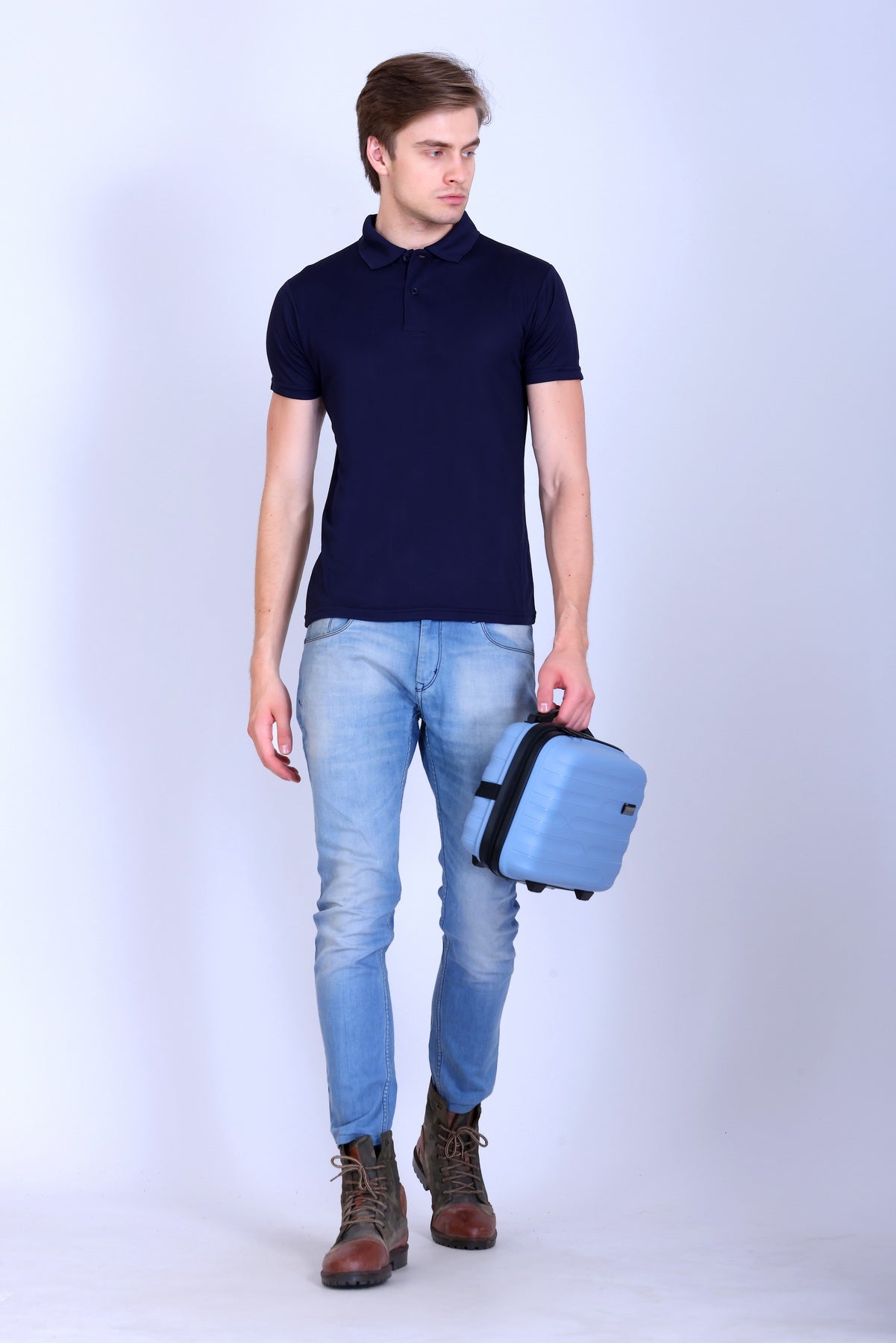 Sports Republic Acti-Play Dryfit Polo T-Shirt in Navy Blue - 6