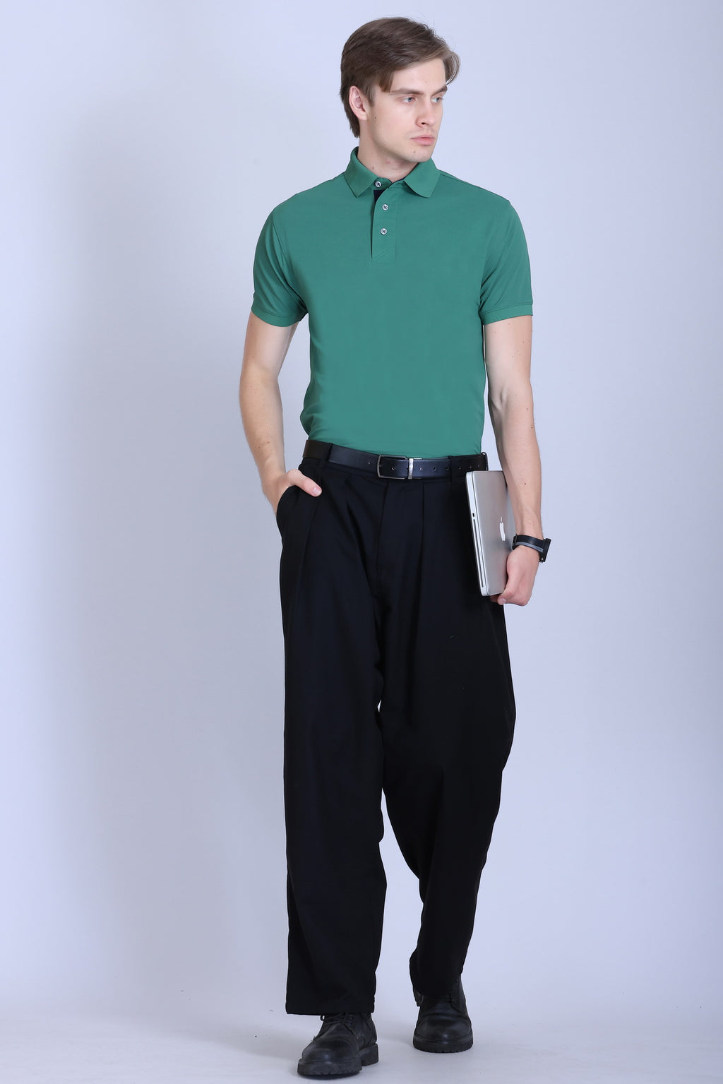 WINBARG Spanish Polo T-Shirt in Z Green - image 6