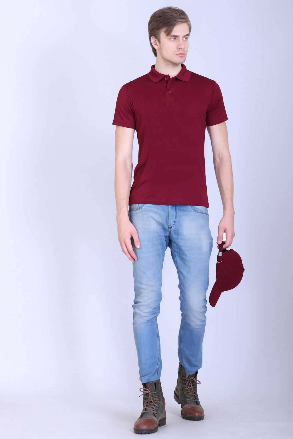 Sports Republic Acti-Play Dryfit Polo T-Shirt in Maroon - 6