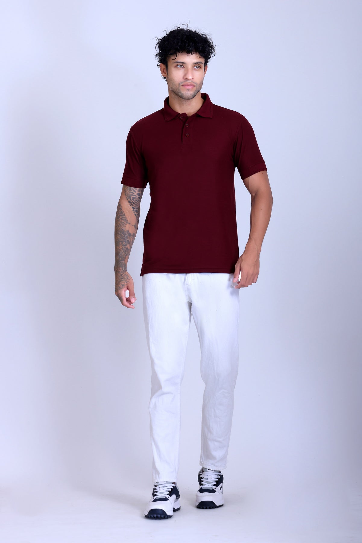 PIKMEE Promo-Tees Polo T-Shirt in Maroon - image 7