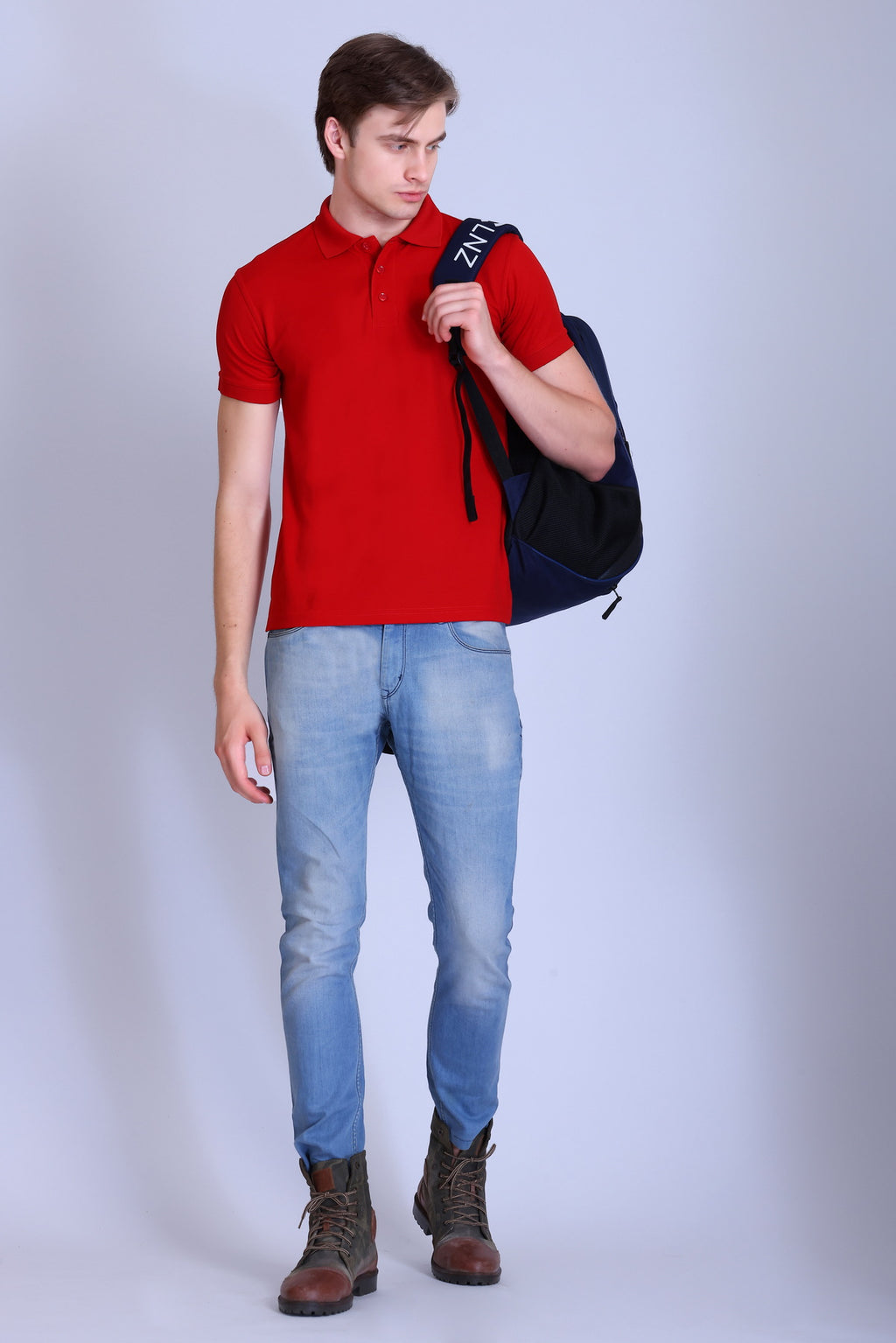 PIKMEE Titlis Polo T-Shirt in Red - image 7