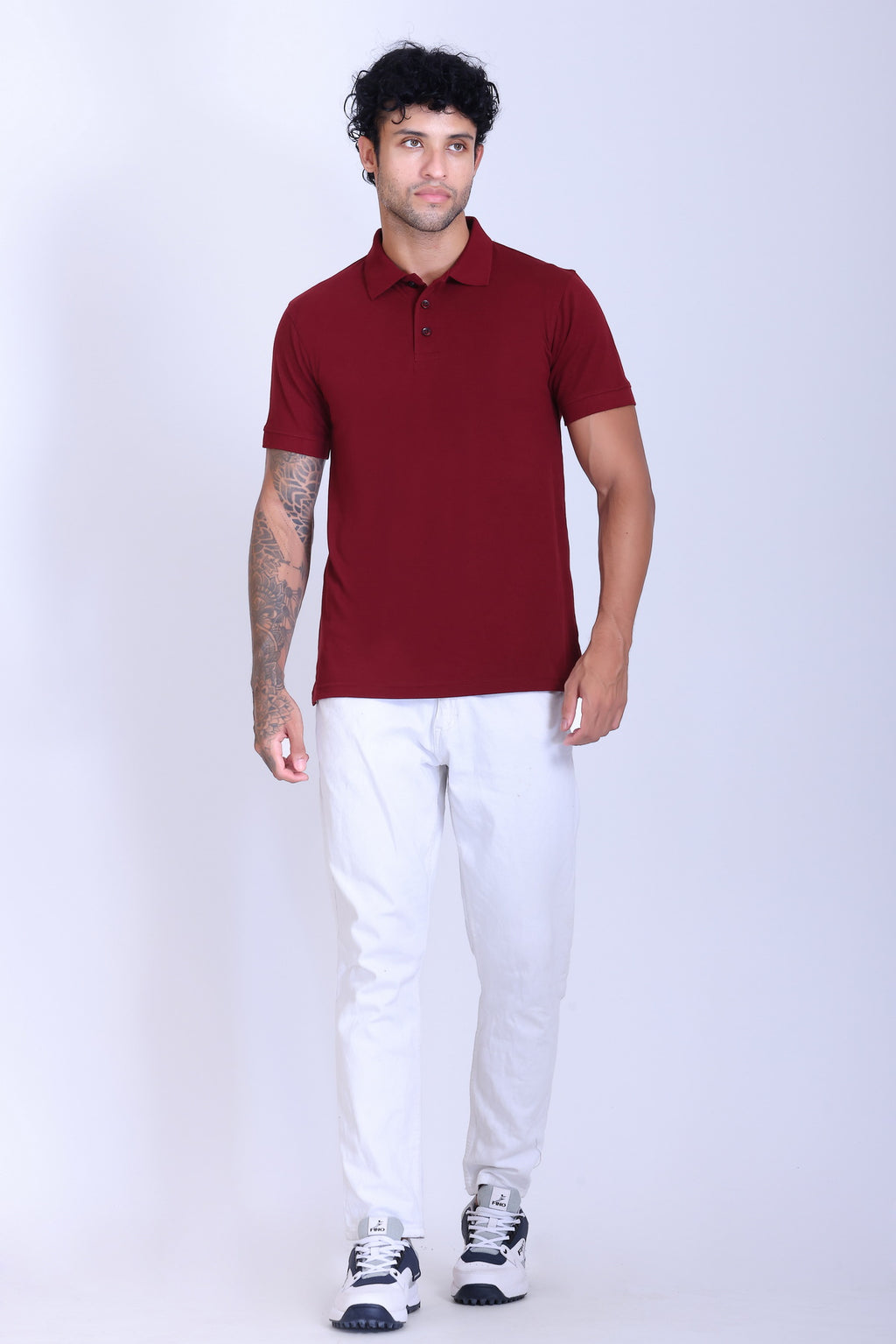 PIKMEE Quota Polo T-Shirt in Maroon - image 7