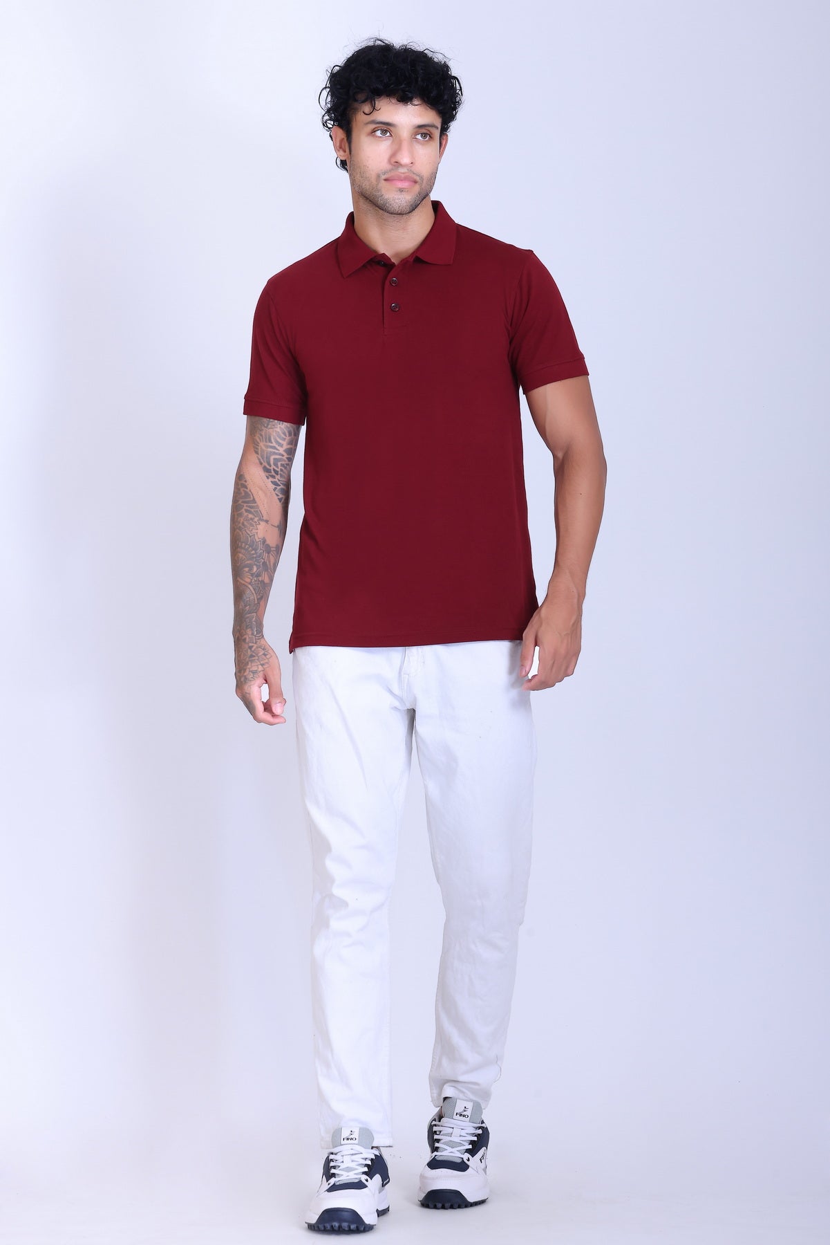PIKMEE Quota Polo T-Shirt in Maroon - image 7
