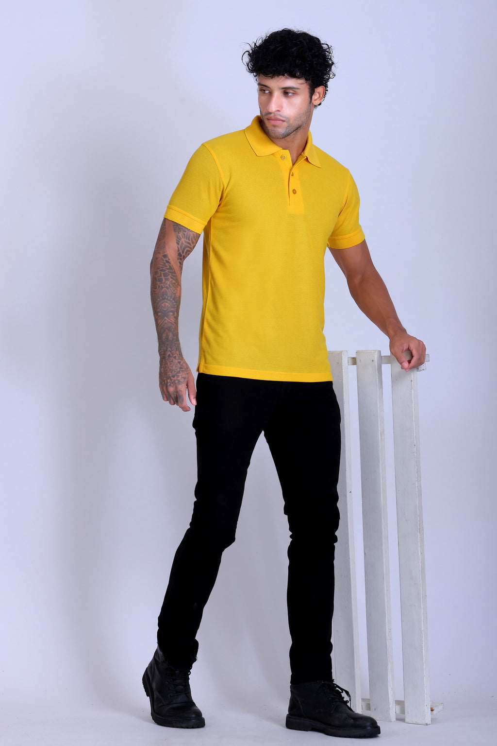 PIKMEE Promo-Tees Polo T-Shirt in Golden Yellow - image 7