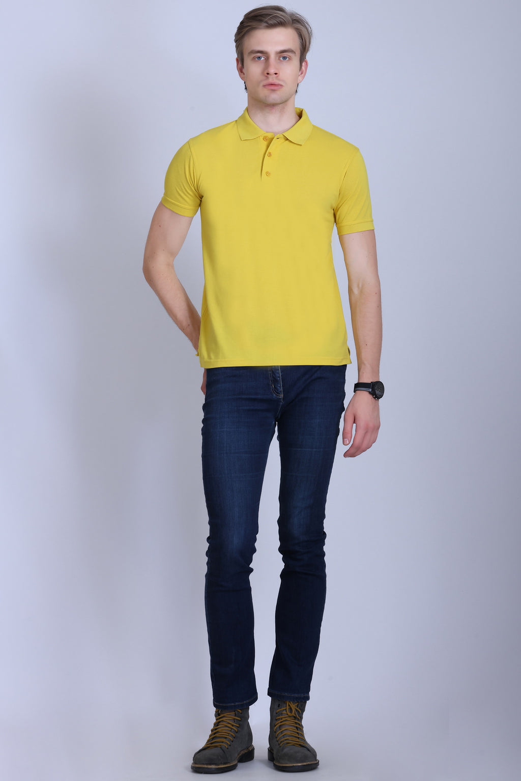 PIKMEE Fastees Polo T-Shirt in Golden Yellow - image 7